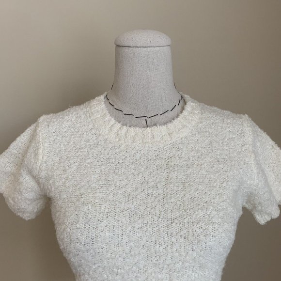 Closet clean out! Vintage 90s Espirit Fitted Cream Boucle Sweater - Picture 2 of 8